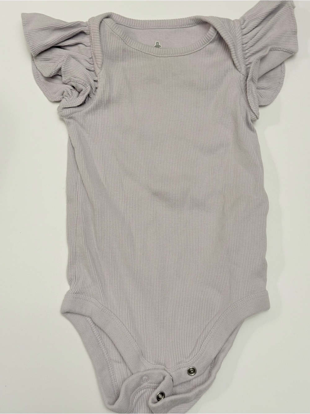 GAP Lavender Ribbed Flutter-Sleeve One-Piece Bodysuit